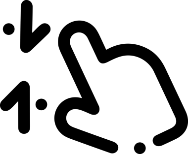 Web, Uygulama, UI / UX, Mobil Arayüz, Akıllı Teknoloji Tasarımı, Dijital Markalaşma, Kullanıcı Etkileşimi Sembolü ve Temiz Tek Renk Biçiminde Modern Grafik Elementi içeren PNG Biçimli El Simgesi Logosu