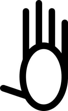 Web, Uygulama, UI / UX, Mobil Arayüz, Akıllı Teknoloji Tasarımı, Dijital Markalaşma, Kullanıcı Etkileşimi Sembolü ve Temiz Tek Renk Biçiminde Modern Grafik Elementi içeren PNG Biçimli El Simgesi Logosu