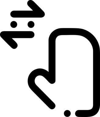 Web, Uygulama, UI / UX, Mobil Arayüz, Akıllı Teknoloji Tasarımı, Dijital Markalaşma, Kullanıcı Etkileşimi Sembolü ve Temiz Tek Renk Biçiminde Modern Grafik Elementi içeren PNG Biçimli El Simgesi Logosu