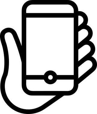 Web, Uygulama, UI / UX, Mobil Arayüz, Akıllı Teknoloji Tasarımı, Dijital Markalaşma, Kullanıcı Etkileşimi Sembolü ve Temiz Tek Renk Biçiminde Modern Grafik Elementi içeren PNG Biçimli El Simgesi Logosu