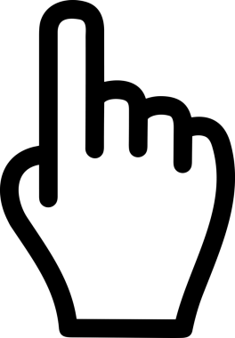 Web, Uygulama, UI / UX, Mobil Arayüz, Akıllı Teknoloji Tasarımı, Dijital Markalaşma, Kullanıcı Etkileşimi Sembolü ve Temiz Tek Renk Biçiminde Modern Grafik Elementi içeren PNG Biçimli El Simgesi Logosu