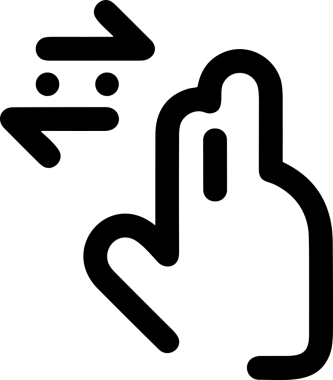 Web, Uygulama, UI / UX, Mobil Arayüz, Akıllı Teknoloji Tasarımı, Dijital Markalaşma, Kullanıcı Etkileşimi Sembolü ve Temiz Tek Renk Biçiminde Modern Grafik Elementi içeren PNG Biçimli El Simgesi Logosu