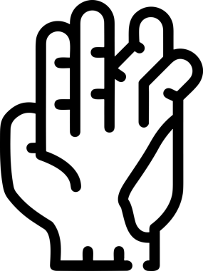 Web, Uygulama, UI / UX, Mobil Arayüz, Akıllı Teknoloji Tasarımı, Dijital Markalaşma, Kullanıcı Etkileşimi Sembolü ve Temiz Tek Renk Biçiminde Modern Grafik Elementi içeren PNG Biçimli El Simgesi Logosu