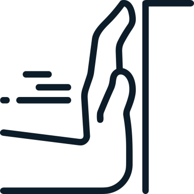 Web, Uygulama, UI / UX, Mobil Arayüz, Akıllı Teknoloji Tasarımı, Dijital Markalaşma, Kullanıcı Etkileşimi Sembolü ve Temiz Tek Renk Biçiminde Modern Grafik Elementi içeren PNG Biçimli El Simgesi Logosu