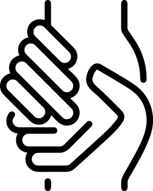 Web, Uygulama, UI / UX, Mobil Arayüz, Akıllı Teknoloji Tasarımı, Dijital Markalaşma, Kullanıcı Etkileşimi Sembolü ve Temiz Tek Renk Biçiminde Modern Grafik Elementi içeren PNG Biçimli El Simgesi Logosu