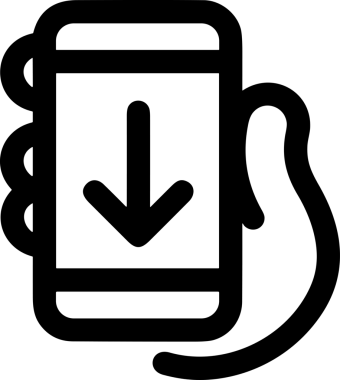 Web, Uygulama, UI / UX, Mobil Arayüz, Akıllı Teknoloji Tasarımı, Dijital Markalaşma, Kullanıcı Etkileşimi Sembolü ve Temiz Tek Renk Biçiminde Modern Grafik Elementi içeren PNG Biçimli El Simgesi Logosu