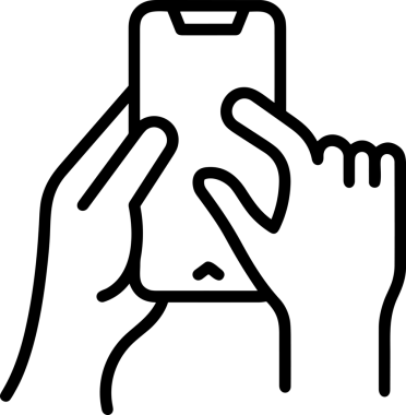 Web, Uygulama, UI / UX, Mobil Arayüz, Akıllı Teknoloji Tasarımı, Dijital Markalaşma, Kullanıcı Etkileşimi Sembolü ve Temiz Tek Renk Biçiminde Modern Grafik Elementi içeren PNG Biçimli El Simgesi Logosu