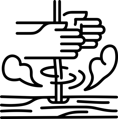 Web, Uygulama, UI / UX, Mobil Arayüz, Akıllı Teknoloji Tasarımı, Dijital Markalaşma, Kullanıcı Etkileşimi Sembolü ve Temiz Tek Renk Biçiminde Modern Grafik Elementi içeren PNG Biçimli El Simgesi Logosu