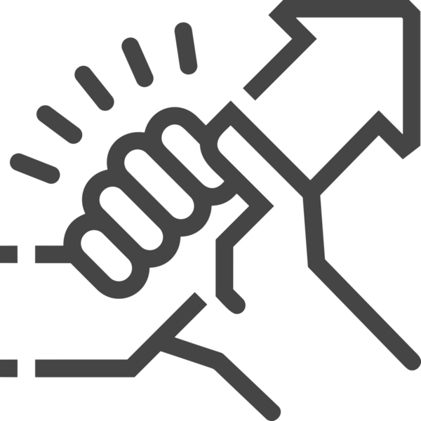 Web, Uygulama, UI / UX, Mobil Arayüz, Akıllı Teknoloji Tasarımı, Dijital Markalaşma, Kullanıcı Etkileşimi Sembolü ve Temiz Tek Renk Biçiminde Modern Grafik Elementi içeren PNG Biçimli El Simgesi Logosu