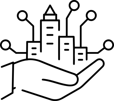 Web, Uygulama, UI / UX, Mobil Arayüz, Akıllı Teknoloji Tasarımı, Dijital Markalaşma, Kullanıcı Etkileşimi Sembolü ve Temiz Tek Renk Biçiminde Modern Grafik Elementi içeren PNG Biçimli El Simgesi Logosu