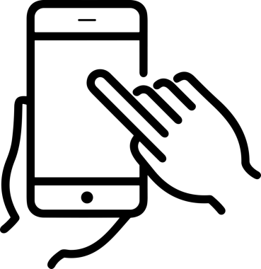Web, Uygulama, UI / UX, Mobil Arayüz, Akıllı Teknoloji Tasarımı, Dijital Markalaşma, Kullanıcı Etkileşimi Sembolü ve Temiz Tek Renk Biçiminde Modern Grafik Elementi içeren PNG Biçimli El Simgesi Logosu