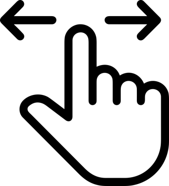 Web, Uygulama, UI / UX, Mobil Arayüz, Akıllı Teknoloji Tasarımı, Dijital Markalaşma, Kullanıcı Etkileşimi Sembolü ve Temiz Tek Renk Biçiminde Modern Grafik Elementi içeren PNG Biçimli El Simgesi Logosu