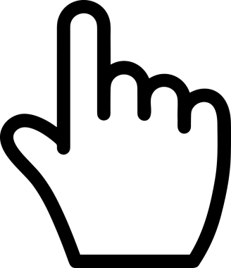 Web, Uygulama, UI / UX, Mobil Arayüz, Akıllı Teknoloji Tasarımı, Dijital Markalaşma, Kullanıcı Etkileşimi Sembolü ve Temiz Tek Renk Biçiminde Modern Grafik Elementi içeren PNG Biçimli El Simgesi Logosu