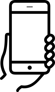 Web, Uygulama, UI / UX, Mobil Arayüz, Akıllı Teknoloji Tasarımı, Dijital Markalaşma, Kullanıcı Etkileşimi Sembolü ve Temiz Tek Renk Biçiminde Modern Grafik Elementi içeren PNG Biçimli El Simgesi Logosu