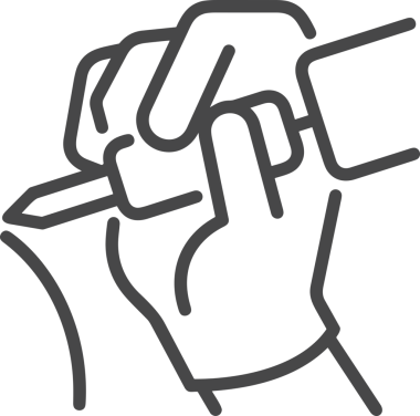 Web, Uygulama, UI / UX, Mobil Arayüz, Akıllı Teknoloji Tasarımı, Dijital Markalaşma, Kullanıcı Etkileşimi Sembolü ve Temiz Tek Renk Biçiminde Modern Grafik Elementi içeren PNG Biçimli El Simgesi Logosu