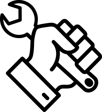 Web, Uygulama, UI / UX, Mobil Arayüz, Akıllı Teknoloji Tasarımı, Dijital Markalaşma, Kullanıcı Etkileşimi Sembolü ve Temiz Tek Renk Biçiminde Modern Grafik Elementi içeren PNG Biçimli El Simgesi Logosu