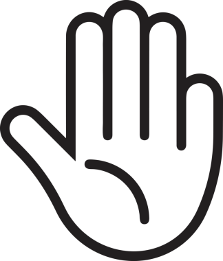 Web, Uygulama, UI / UX, Mobil Arayüz, Akıllı Teknoloji Tasarımı, Dijital Markalaşma, Kullanıcı Etkileşimi Sembolü ve Temiz Tek Renk Biçiminde Modern Grafik Elementi içeren PNG Biçimli El Simgesi Logosu