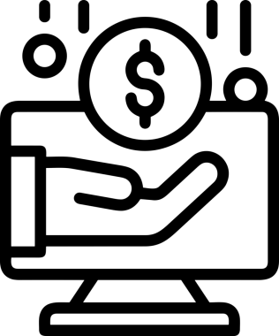 Web, Uygulama, UI / UX, Mobil Arayüz, Akıllı Teknoloji Tasarımı, Dijital Markalaşma, Kullanıcı Etkileşimi Sembolü ve Temiz Tek Renk Biçiminde Modern Grafik Elementi içeren PNG Biçimli El Simgesi Logosu