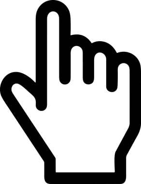 Web, Uygulama, UI / UX, Mobil Arayüz, Akıllı Teknoloji Tasarımı, Dijital Markalaşma, Kullanıcı Etkileşimi Sembolü ve Temiz Tek Renk Biçiminde Modern Grafik Elementi içeren PNG Biçimli El Simgesi Logosu