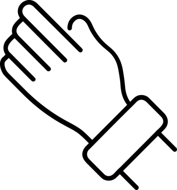 Web, Uygulama, UI / UX, Mobil Arayüz, Akıllı Teknoloji Tasarımı, Dijital Markalaşma, Kullanıcı Etkileşimi Sembolü ve Temiz Tek Renk Biçiminde Modern Grafik Elementi içeren PNG Biçimli El Simgesi Logosu