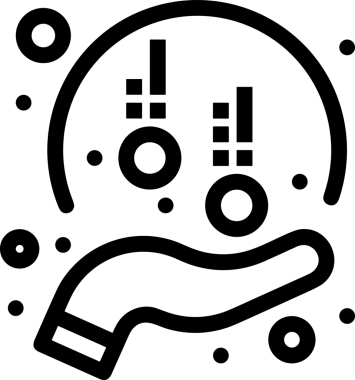 Web, Uygulama, UI / UX, Mobil Arayüz, Akıllı Teknoloji Tasarımı, Dijital Markalaşma, Kullanıcı Etkileşimi Sembolü ve Temiz Tek Renk Biçiminde Modern Grafik Elementi içeren PNG Biçimli El Simgesi Logosu