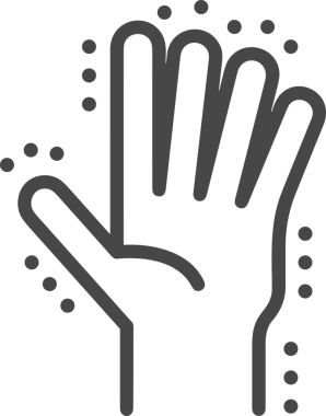 Web, Uygulama, UI / UX, Mobil Arayüz, Akıllı Teknoloji Tasarımı, Dijital Markalaşma, Kullanıcı Etkileşimi Sembolü ve Temiz Tek Renk Biçiminde Modern Grafik Elementi içeren PNG Biçimli El Simgesi Logosu