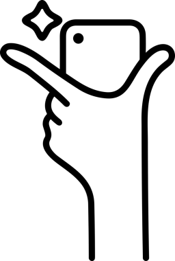 Web, Uygulama, UI / UX, Mobil Arayüz, Akıllı Teknoloji Tasarımı, Dijital Markalaşma, Kullanıcı Etkileşimi Sembolü ve Temiz Tek Renk Biçiminde Modern Grafik Elementi içeren PNG Biçimli El Simgesi Logosu