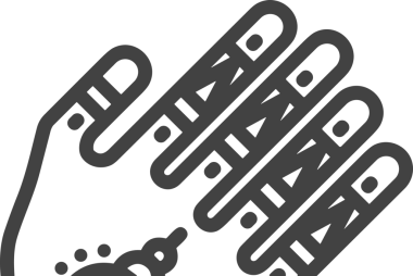 Web, Uygulama, UI / UX, Mobil Arayüz, Akıllı Teknoloji Tasarımı, Dijital Markalaşma, Kullanıcı Etkileşimi Sembolü ve Temiz Tek Renk Biçiminde Modern Grafik Elementi içeren PNG Biçimli El Simgesi Logosu