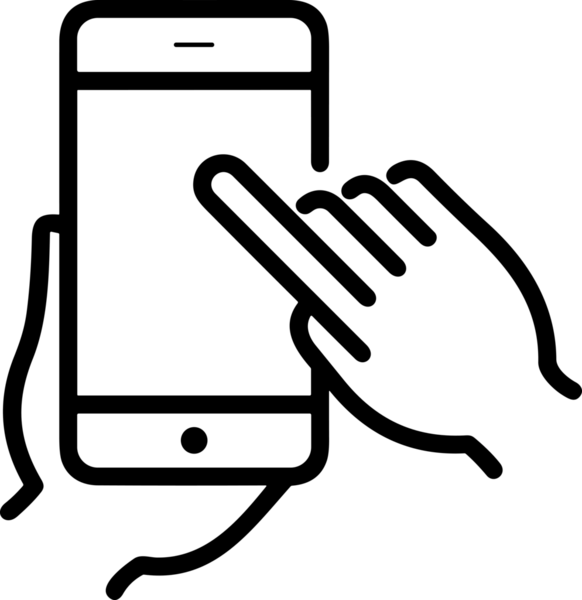 Web, Uygulama, UI / UX, Mobil Arayüz, Akıllı Teknoloji Tasarımı, Dijital Markalaşma, Kullanıcı Etkileşimi Sembolü ve Temiz Tek Renk Biçiminde Modern Grafik Elementi içeren PNG Biçimli El Simgesi Logosu