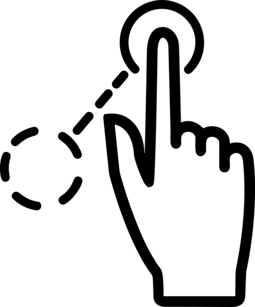 Web, Uygulama, UI / UX, Mobil Arayüz, Akıllı Teknoloji Tasarımı, Dijital Markalaşma, Kullanıcı Etkileşimi Sembolü ve Temiz Tek Renk Biçiminde Modern Grafik Elementi içeren PNG Biçimli El Simgesi Logosu