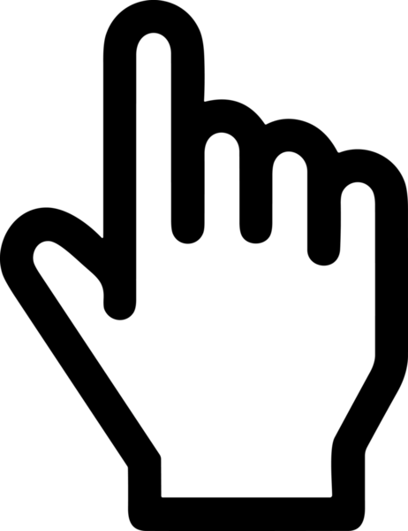 Web, Uygulama, UI / UX, Mobil Arayüz, Akıllı Teknoloji Tasarımı, Dijital Markalaşma, Kullanıcı Etkileşimi Sembolü ve Temiz Tek Renk Biçiminde Modern Grafik Elementi içeren PNG Biçimli El Simgesi Logosu