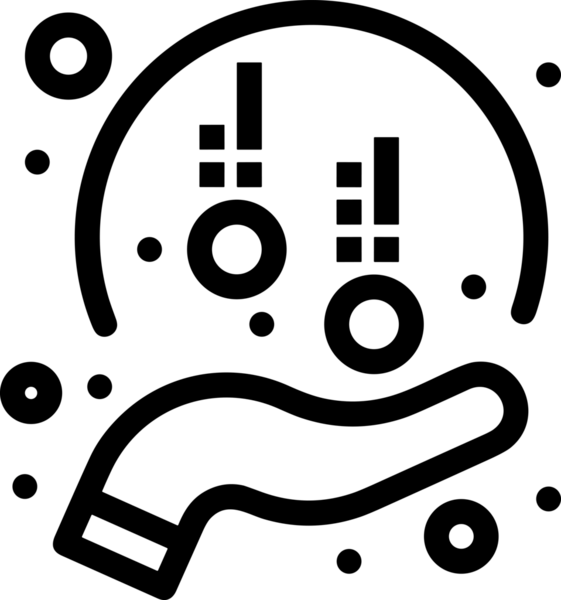 Web, Uygulama, UI / UX, Mobil Arayüz, Akıllı Teknoloji Tasarımı, Dijital Markalaşma, Kullanıcı Etkileşimi Sembolü ve Temiz Tek Renk Biçiminde Modern Grafik Elementi içeren PNG Biçimli El Simgesi Logosu
