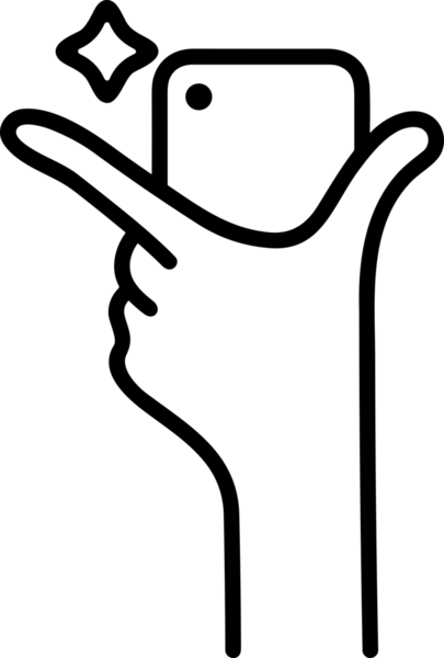 Web, Uygulama, UI / UX, Mobil Arayüz, Akıllı Teknoloji Tasarımı, Dijital Markalaşma, Kullanıcı Etkileşimi Sembolü ve Temiz Tek Renk Biçiminde Modern Grafik Elementi içeren PNG Biçimli El Simgesi Logosu