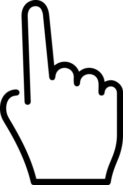 Web, Uygulama, UI / UX, Mobil Arayüz, Akıllı Teknoloji Tasarımı, Dijital Markalaşma, Kullanıcı Etkileşimi Sembolü ve Temiz Tek Renk Biçiminde Modern Grafik Elementi içeren PNG Biçimli El Simgesi Logosu