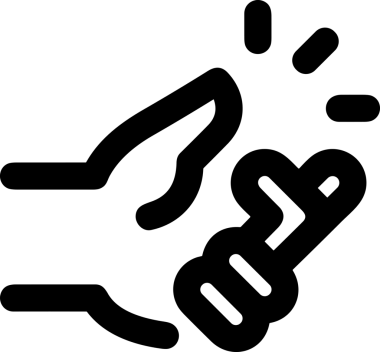 Web, Uygulama, UI / UX, Mobil Arayüz, Akıllı Teknoloji Tasarımı, Dijital Markalaşma, Kullanıcı Etkileşimi Sembolü ve Temiz Tek Renk Biçiminde Modern Grafik Elementi içeren PNG Biçimli El Simgesi Logosu