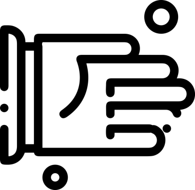 Web, Uygulama, UI / UX, Mobil Arayüz, Akıllı Teknoloji Tasarımı, Dijital Markalaşma, Kullanıcı Etkileşimi Sembolü ve Temiz Tek Renk Biçiminde Modern Grafik Elementi içeren PNG Biçimli El Simgesi Logosu
