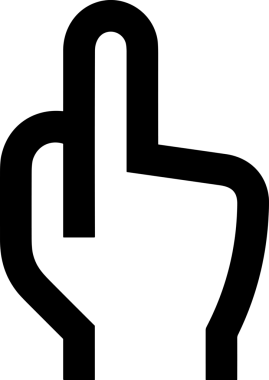 Web, Uygulama, UI / UX, Mobil Arayüz, Akıllı Teknoloji Tasarımı, Dijital Markalaşma, Kullanıcı Etkileşimi Sembolü ve Temiz Tek Renk Biçiminde Modern Grafik Elementi içeren PNG Biçimli El Simgesi Logosu