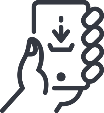 Web, Uygulama, UI / UX, Mobil Arayüz, Akıllı Teknoloji Tasarımı, Dijital Markalaşma, Kullanıcı Etkileşimi Sembolü ve Temiz Tek Renk Biçiminde Modern Grafik Elementi içeren PNG Biçimli El Simgesi Logosu