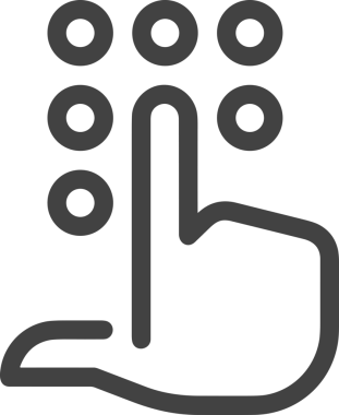 Web, Uygulama, UI / UX, Mobil Arayüz, Akıllı Teknoloji Tasarımı, Dijital Markalaşma, Kullanıcı Etkileşimi Sembolü ve Temiz Tek Renk Biçiminde Modern Grafik Elementi içeren PNG Biçimli El Simgesi Logosu