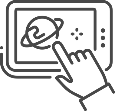 Web, Uygulama, UI / UX, Mobil Arayüz, Akıllı Teknoloji Tasarımı, Dijital Markalaşma, Kullanıcı Etkileşimi Sembolü ve Temiz Tek Renk Biçiminde Modern Grafik Elementi içeren PNG Biçimli El Simgesi Logosu