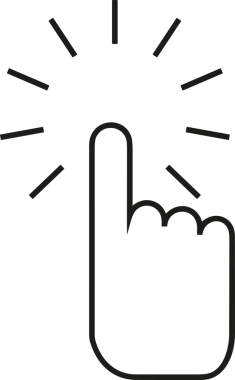 Web, Uygulama, UI / UX, Mobil Arayüz, Akıllı Teknoloji Tasarımı, Dijital Markalaşma, Kullanıcı Etkileşimi Sembolü ve Temiz Tek Renk Biçiminde Modern Grafik Elementi içeren PNG Biçimli El Simgesi Logosu