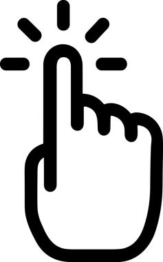 Web, Uygulama, UI / UX, Mobil Arayüz, Akıllı Teknoloji Tasarımı, Dijital Markalaşma, Kullanıcı Etkileşimi Sembolü ve Temiz Tek Renk Biçiminde Modern Grafik Elementi içeren PNG Biçimli El Simgesi Logosu