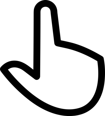 Web, Uygulama, UI / UX, Mobil Arayüz, Akıllı Teknoloji Tasarımı, Dijital Markalaşma, Kullanıcı Etkileşimi Sembolü ve Temiz Tek Renk Biçiminde Modern Grafik Elementi içeren PNG Biçimli El Simgesi Logosu