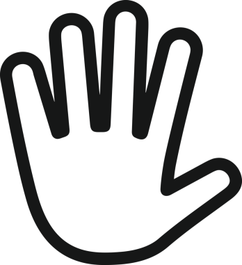 Web, Uygulama, UI / UX, Mobil Arayüz, Akıllı Teknoloji Tasarımı, Dijital Markalaşma, Kullanıcı Etkileşimi Sembolü ve Temiz Tek Renk Biçiminde Modern Grafik Elementi içeren PNG Biçimli El Simgesi Logosu