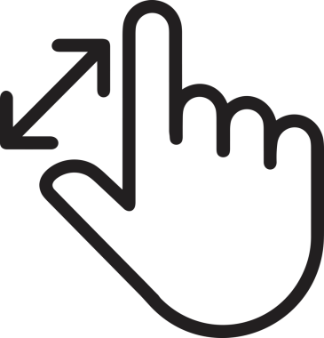 Web, Uygulama, UI / UX, Mobil Arayüz, Akıllı Teknoloji Tasarımı, Dijital Markalaşma, Kullanıcı Etkileşimi Sembolü ve Temiz Tek Renk Biçiminde Modern Grafik Elementi içeren PNG Biçimli El Simgesi Logosu