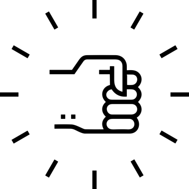 Web, Uygulama, UI / UX, Mobil Arayüz, Akıllı Teknoloji Tasarımı, Dijital Markalaşma, Kullanıcı Etkileşimi Sembolü ve Temiz Tek Renk Biçiminde Modern Grafik Elementi içeren PNG Biçimli El Simgesi Logosu