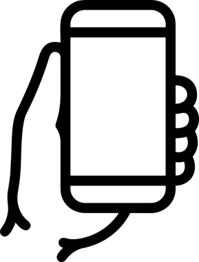 Web, Uygulama, UI / UX, Mobil Arayüz, Akıllı Teknoloji Tasarımı, Dijital Markalaşma, Kullanıcı Etkileşimi Sembolü ve Temiz Tek Renk Biçiminde Modern Grafik Elementi içeren PNG Biçimli El Simgesi Logosu