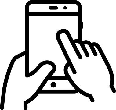 Web, Uygulama, UI / UX, Mobil Arayüz, Akıllı Teknoloji Tasarımı, Dijital Markalaşma, Kullanıcı Etkileşimi Sembolü ve Temiz Tek Renk Biçiminde Modern Grafik Elementi içeren PNG Biçimli El Simgesi Logosu