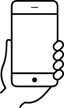 Web, Uygulama, UI / UX, Mobil Arayüz, Akıllı Teknoloji Tasarımı, Dijital Markalaşma, Kullanıcı Etkileşimi Sembolü ve Temiz Tek Renk Biçiminde Modern Grafik Elementi içeren PNG Biçimli El Simgesi Logosu
