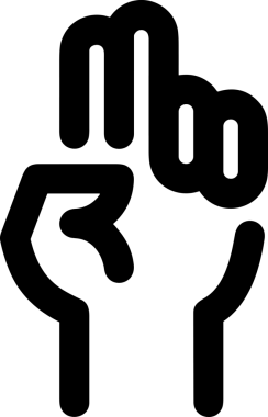 Web, Uygulama, UI / UX, Mobil Arayüz, Akıllı Teknoloji Tasarımı, Dijital Markalaşma, Kullanıcı Etkileşimi Sembolü ve Temiz Tek Renk Biçiminde Modern Grafik Elementi içeren PNG Biçimli El Simgesi Logosu